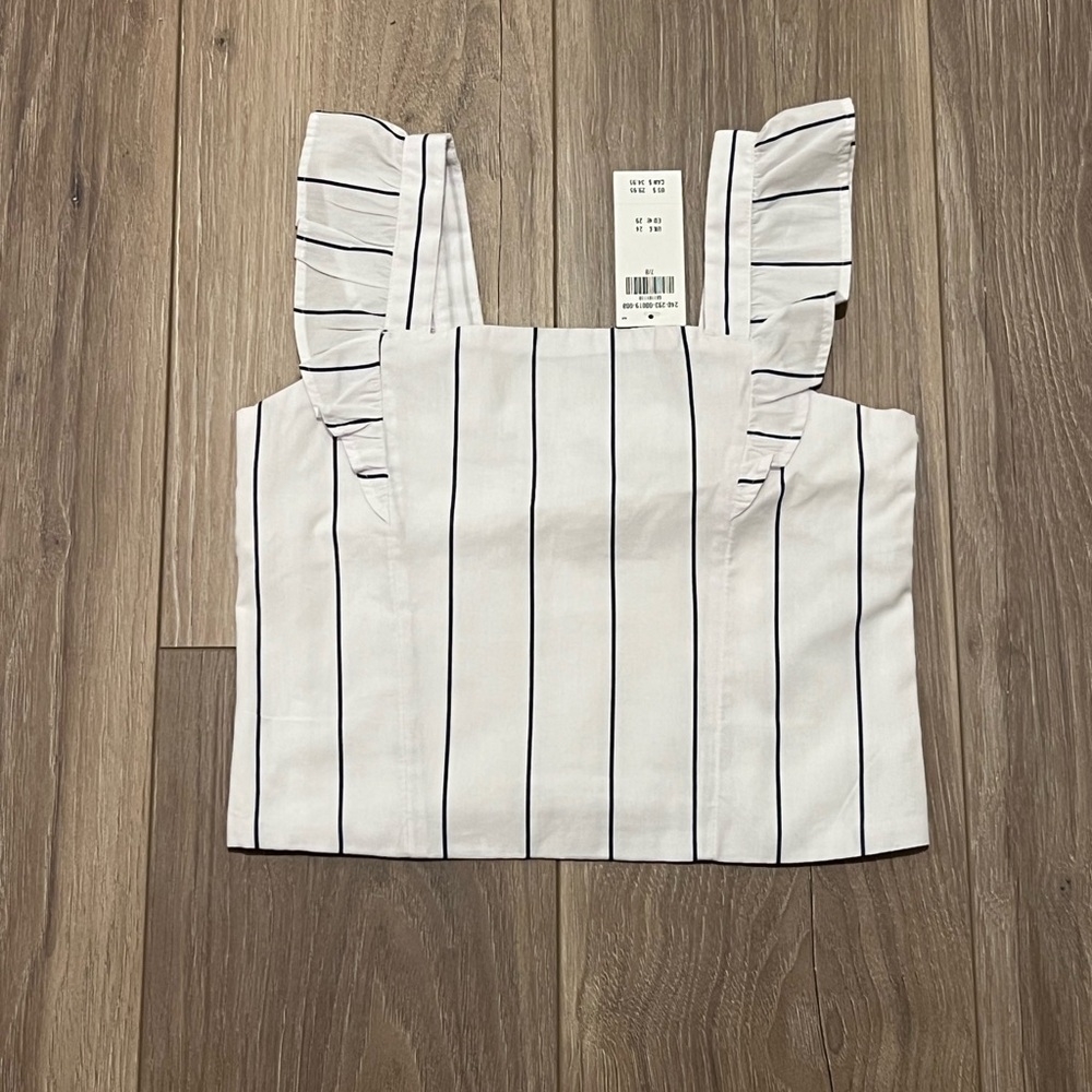 abercrombie kids Ruffle Sleeve Poplin Top